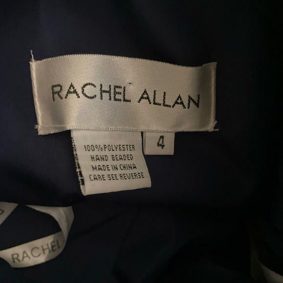 Women’s Rachel Allan Navy Blue Romper Size 4 100% Polyester 4679 Homecoming - Picture 5 of 5